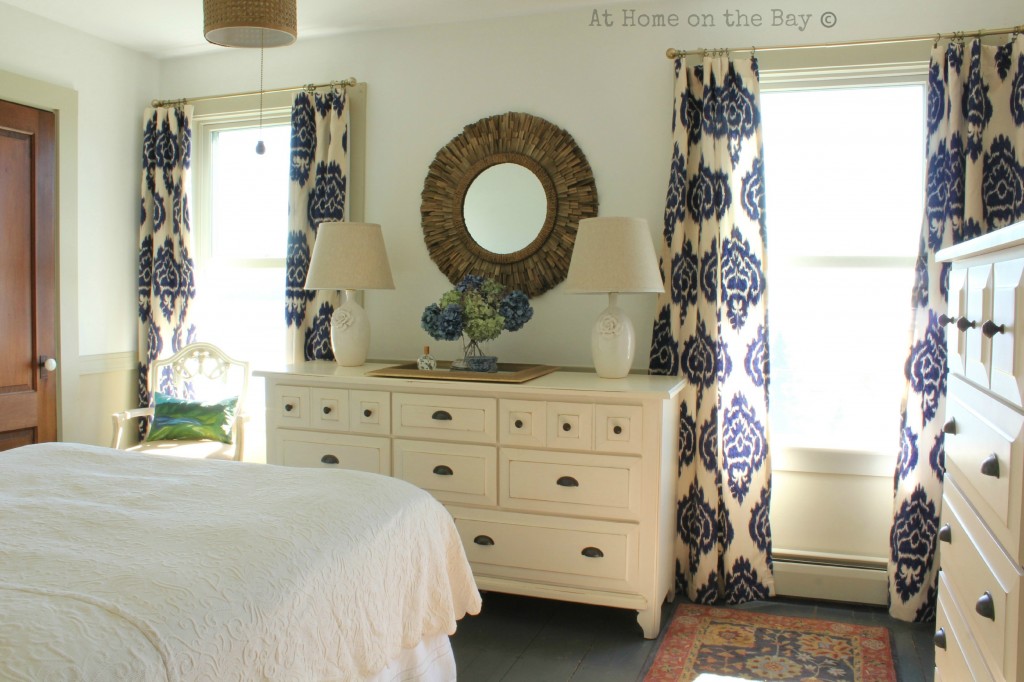 stenciled drapes