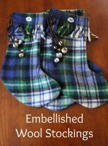 Embellished Wool Stockings @ At Home on the Bay