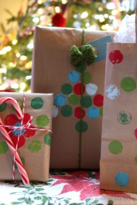 Recycled Brown Bag Gift Wrap Ideas: At Home on the Bay