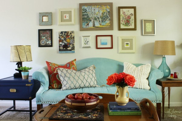 vintage eclectic living room