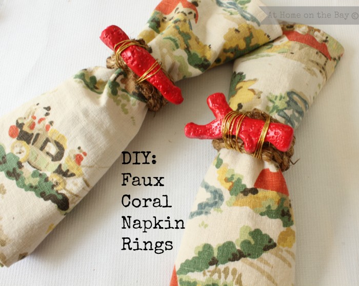 DIY Faux Coral Napkin Rings