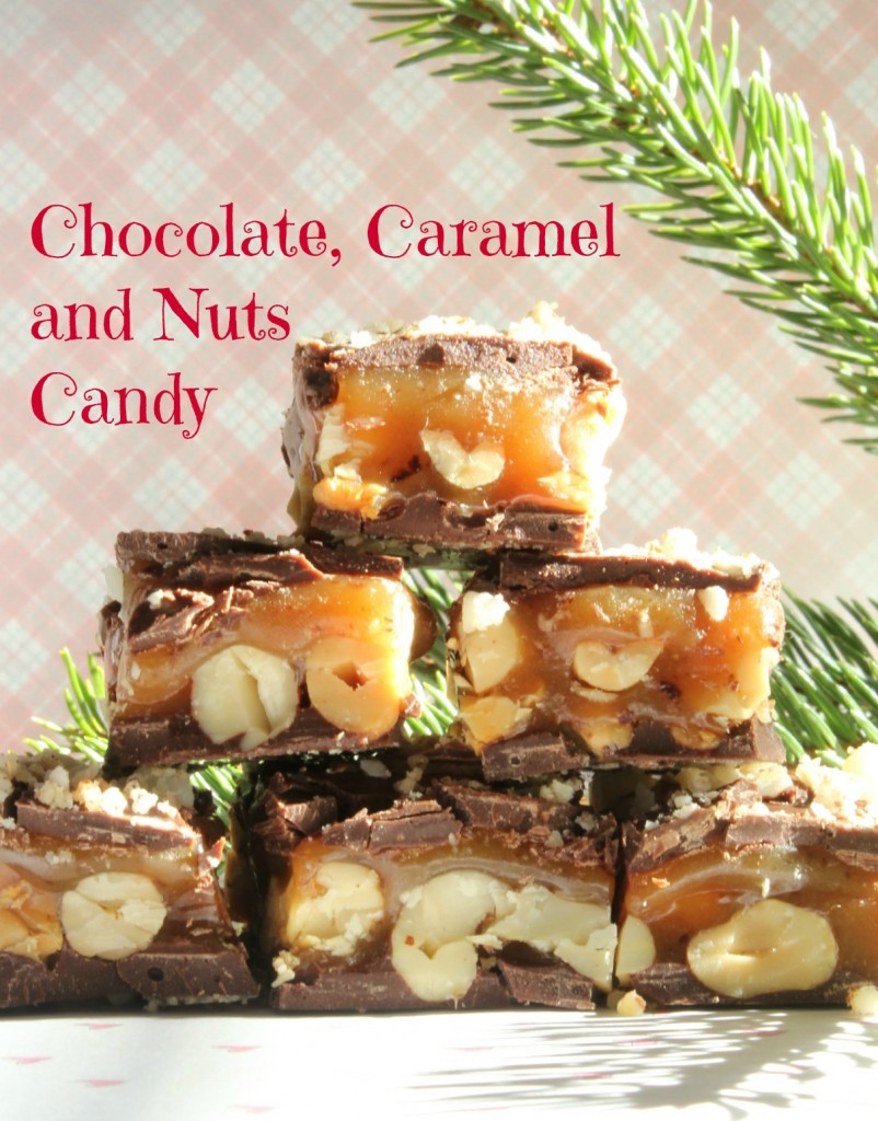 Chocolate, Caramel and Nuts Candy