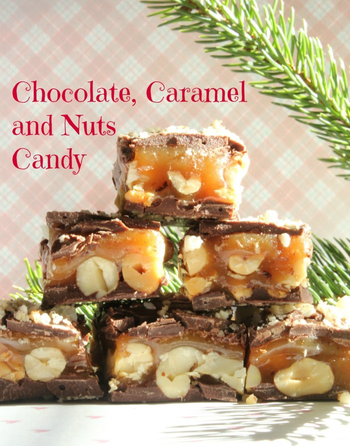 Chocolate, Caramel and Nuts Candy