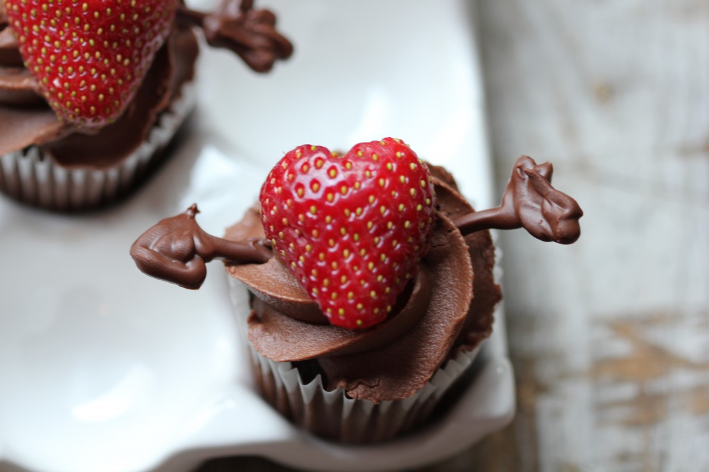 cupid's heart cupcake toppers