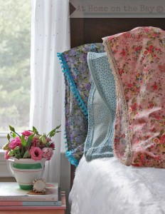 DIY Lace Trimmed Pillow Cases: At Home on the Bay