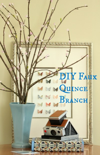 DIY Faux Quince Branch