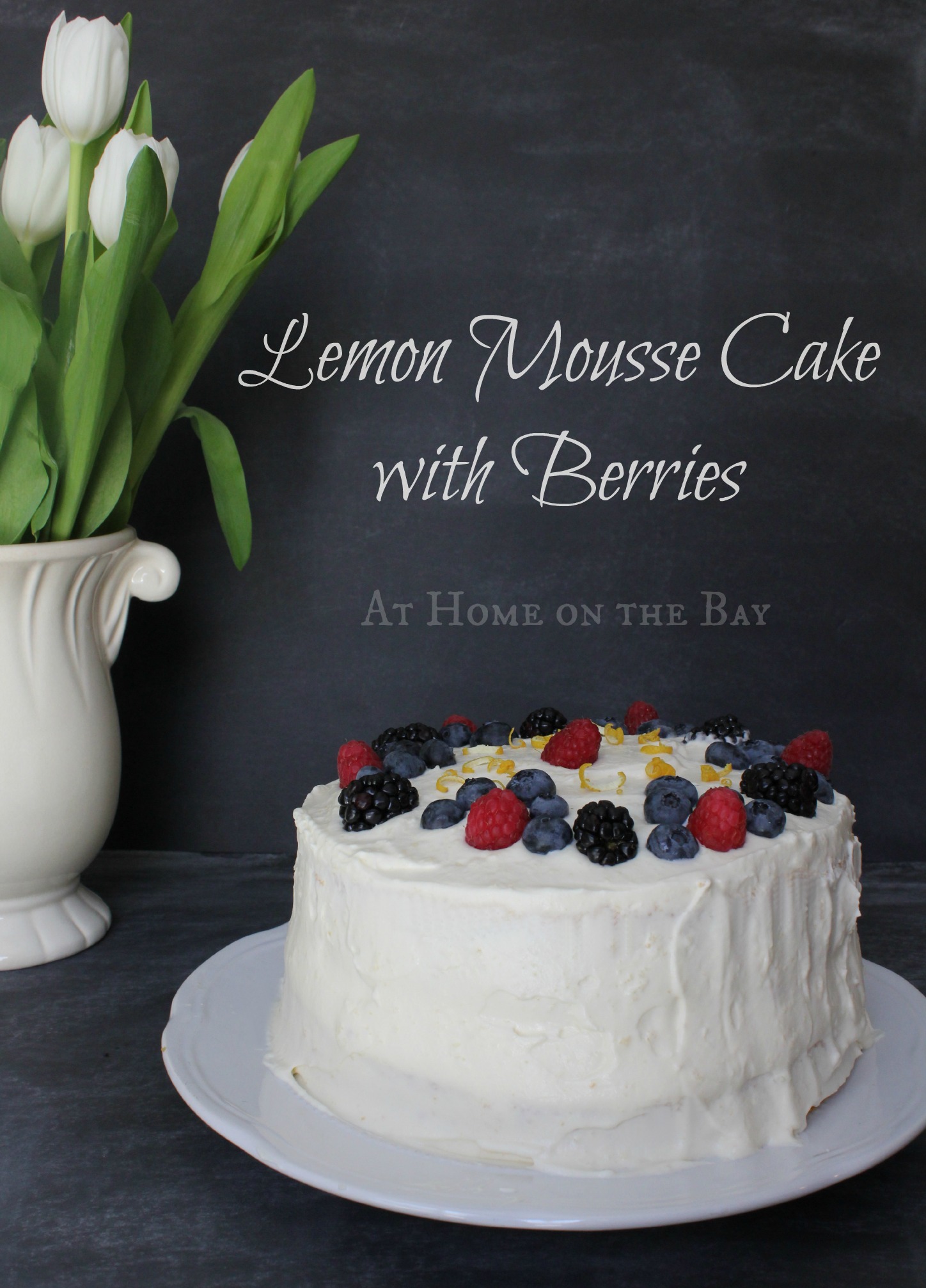 Lemon Mousse Cake with Berries
