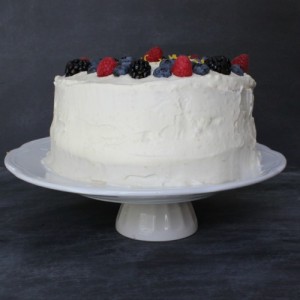 Lemon Mousse Cake with Berries