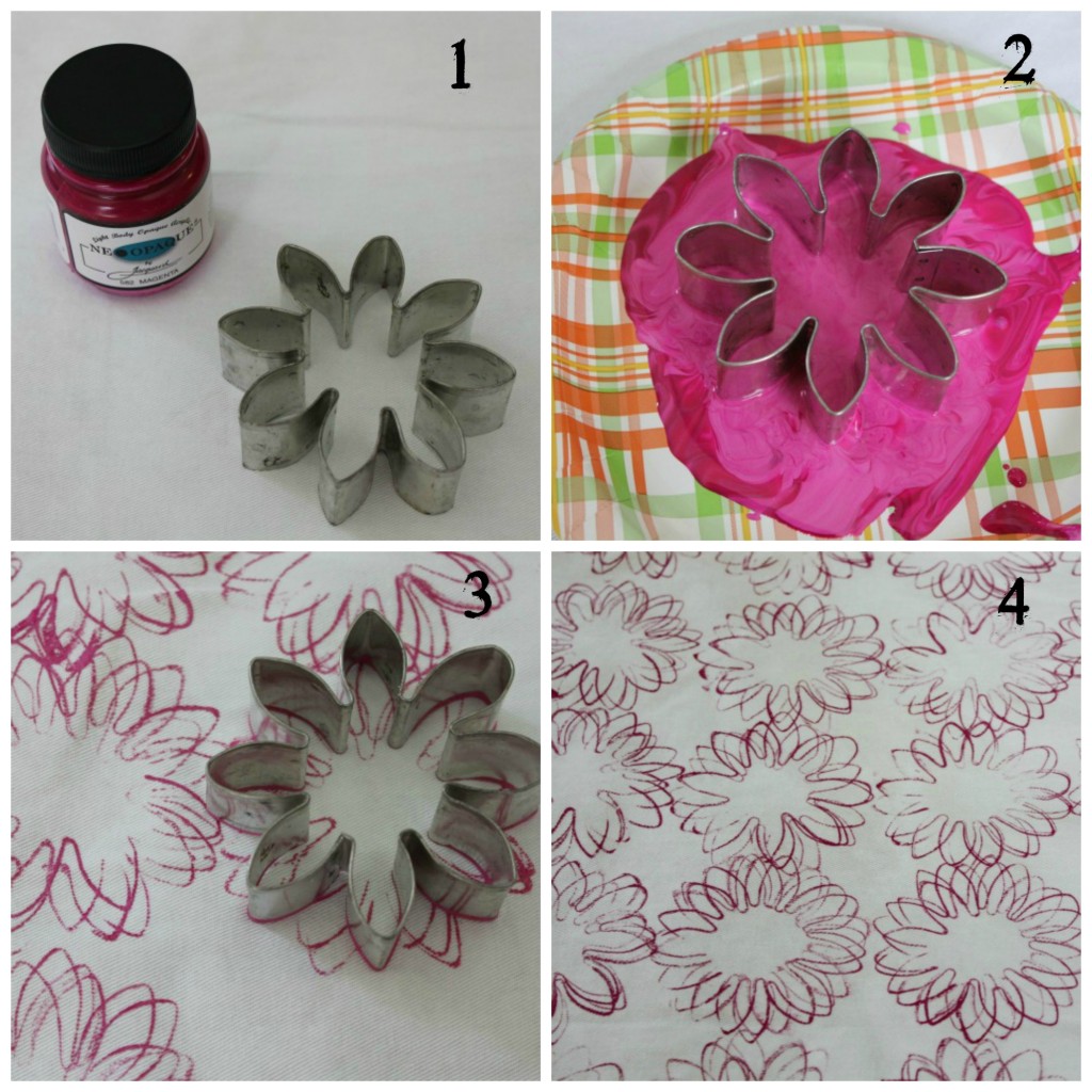 Stamping Fabric with Cookie Cutters