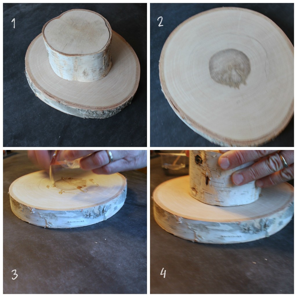 BIRCH CAKE STAND STEPS