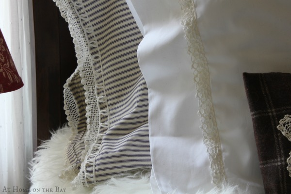 Lace trimmed pillowcases cheap
