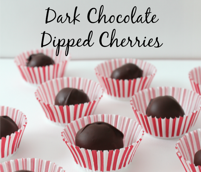 Dark Chocolate Dipped Cherries