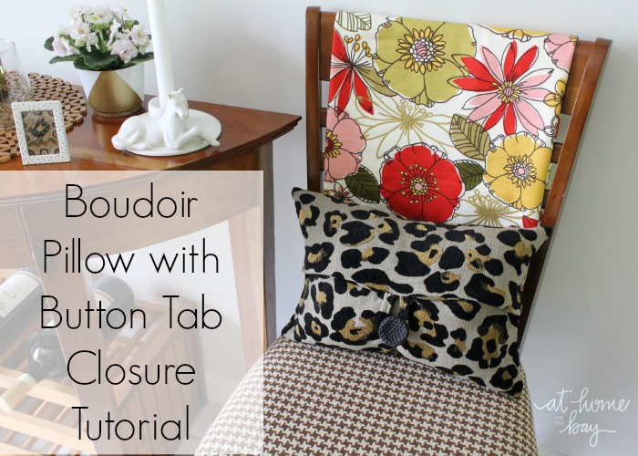 Boudoir Pillow with Button Closure Tutorial