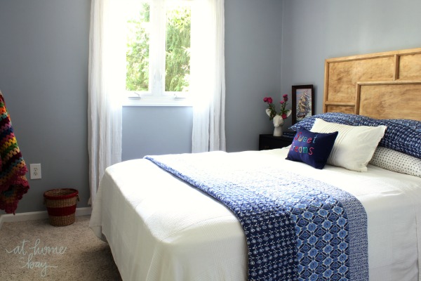 Indigo Blue Ikat Guest Bedroom Reveal