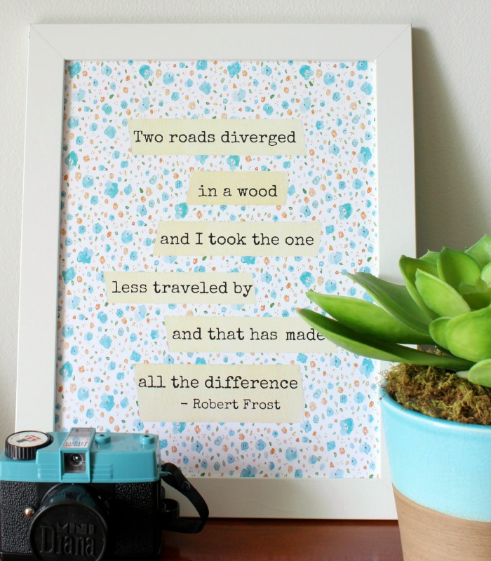 Two Roads Printable