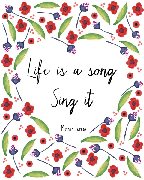 Life is a Song Printable