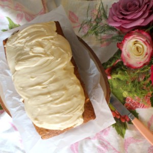 Banana Apple Spice Cake with Caramel Frosting